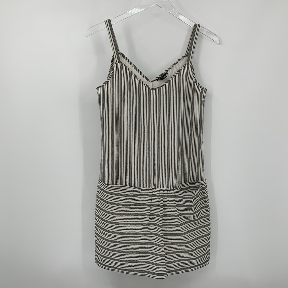 Theory Sially shift dress blue white stripe tank sleeveless mini cotton 20s 0